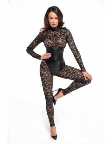 F299 Enigma Lace Jumpsuit with Underbust Bodice