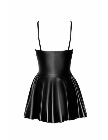 F308 Dreamer Mini wetlook corsetjurk met ritssluiting aan de voorkant