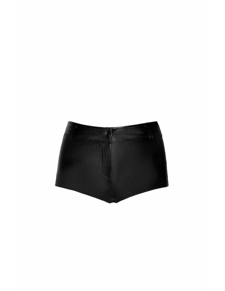 F318 Pantalón corto efecto mojado con estampado de cocodrilo Wild