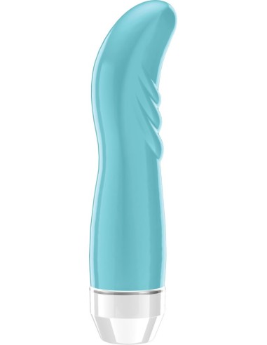 Vibrator with turquoise stripe multispeed G-spot - LOV005TUR