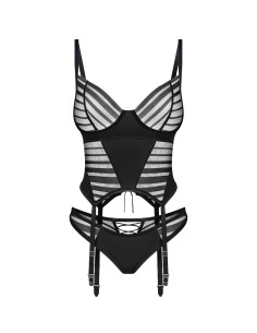 Lune Bellis corset et string - Noirs
