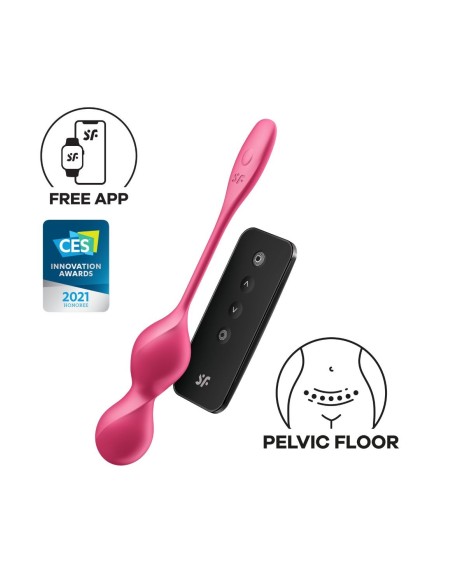 Love Birds 2 Bolas Geisha vibratorias fucsia Satisfyer con mando a distancia - CC597866