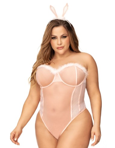 Déguisement lapin sexy grande taille avec serre tête - MAL60009XASHW