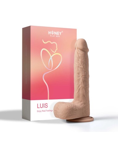 Luis Realistic Vibrating and Back and Forth Dildo with App 21 cms - Flesh