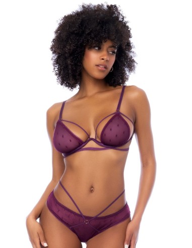 2-piece set in burgundy color - MAL8870WINE