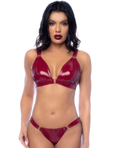 2 Piece Burgundy Vinyl Set - MAL2763BLWN