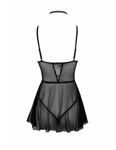 Babydoll y collar First Kiss 249 - negro