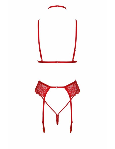 Bondage 243 Conjunto de lencería de 5 piezas - rojo