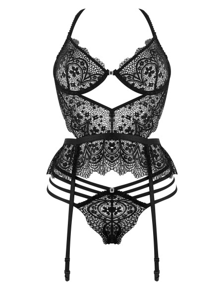 Lace Temptation ensemble - noir