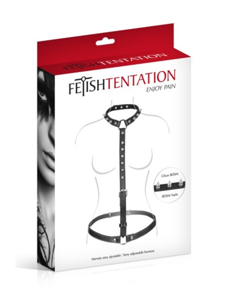Arnés de busto con puntas picot Fetish Tentation - CC570410