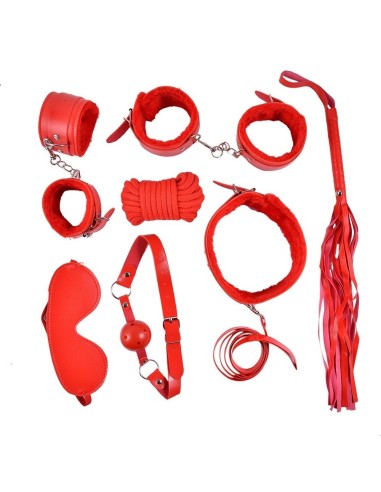 Set Bondage Rojo - 10 piezas - SOM-013RED