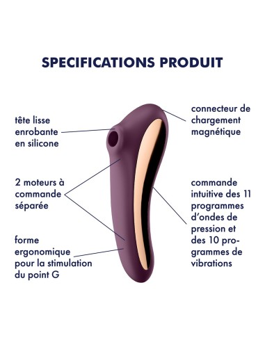 2 in 1 Clitorisstimulator en Dual kiss vibrator rood Satisfyer - CC597774