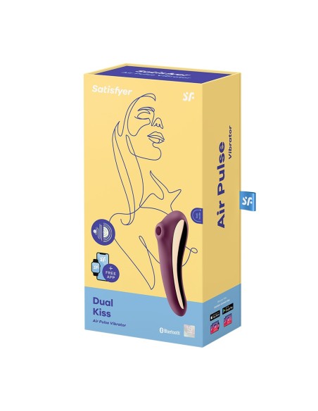 2 in 1 Clitorisstimulator en Dual kiss vibrator rood Satisfyer - CC597774