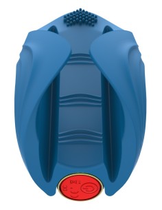 Blue vibrating silicone masturbator, USB MILO - WS-NV524