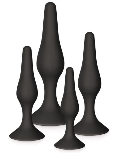 Set of 4 black anal pleasure plugs - CC5700900010