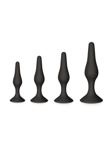 Set of 4 black anal pleasure plugs - CC5700900010