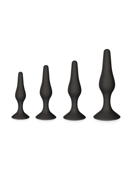 Set of 4 black anal pleasure plugs - CC5700900010