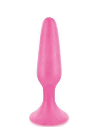 Pink suction cup anal plug short wide base - CC5700401050