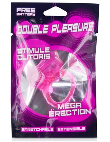 Anillo vibrador rosa con estimulación del clítoris - CC570041