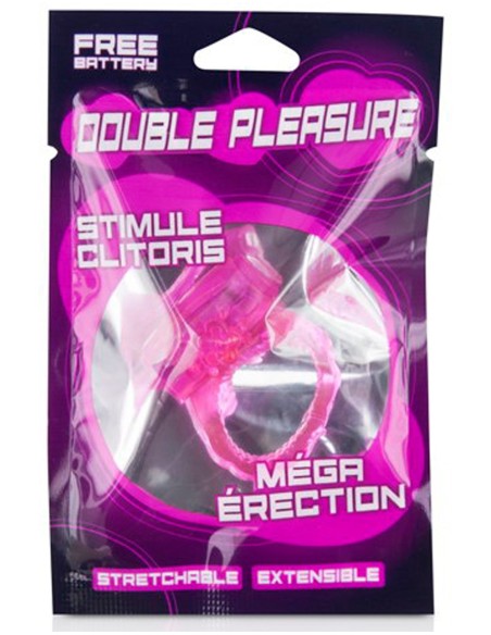 Anillo vibrador rosa con estimulación del clítoris - CC570041