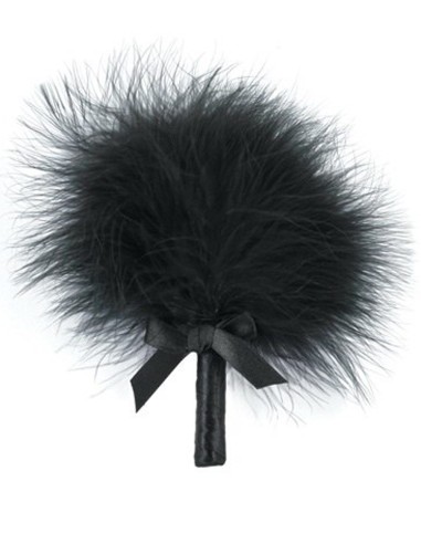 Black feather duster with satin bow - 100300BLK