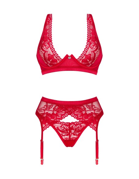 Lacelove 3-delige set - Rood
