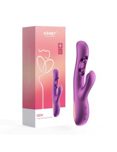 Conejo vibrador Gem con sensores de presión y aplicación Violet