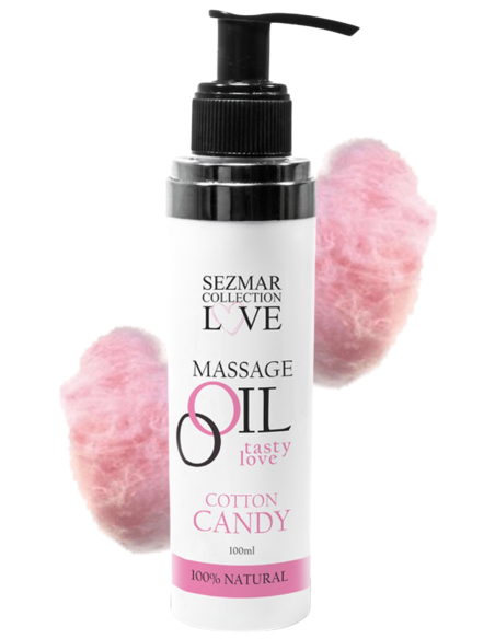 Eetbare massageolie Suikerspin 100ml - SEZ053A