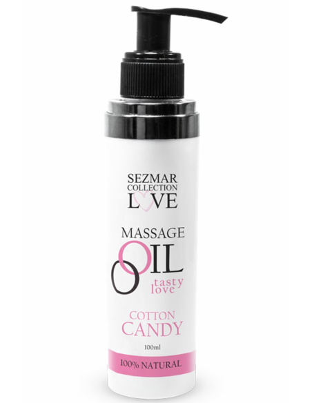 Eetbare massageolie Suikerspin 100ml - SEZ053A