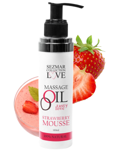 Aceite de masaje comestible mousse de fresa 100ml - SEZ003A