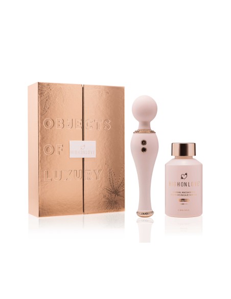 Luxe geschenkverpakking - Massageolie en vibrator