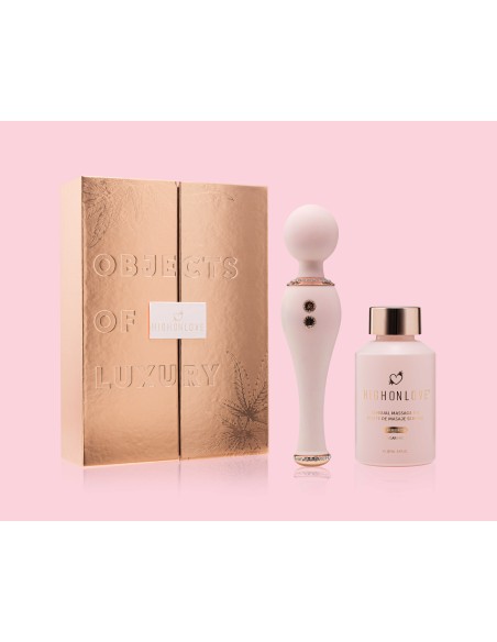 Luxe geschenkverpakking - Massageolie en vibrator