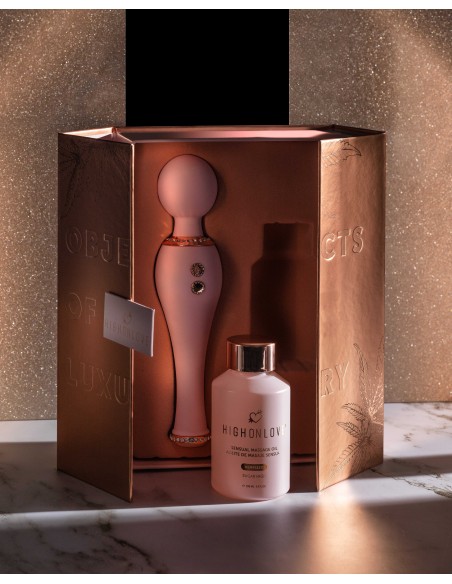 Luxe geschenkverpakking - Massageolie en vibrator