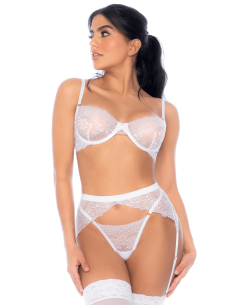 3-delige witte wimper kanten set - MAL8935WHT