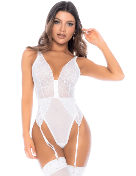 Body blanco con tirantes integrados - MAL8934WHT
