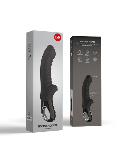 Tiger - Ribbed vibrator - Black