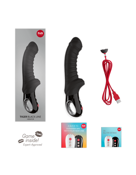 Tiger - Ribbed vibrator - Black