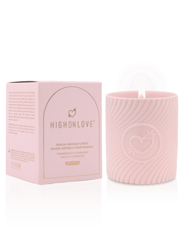 Rozenmassagekaars 220 ml - Aardbeien en champagne