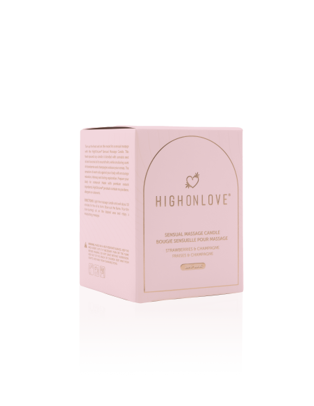 Bougie de massage Rose 220 ml - Fraises et champagne