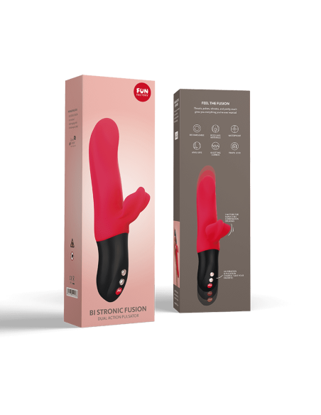 Bi Stronic Fusion - Vibrador conejito de vaivén - Rojo