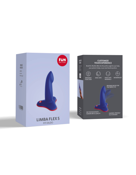 Limba Flex S - Dildo pliable - Bleu électrique