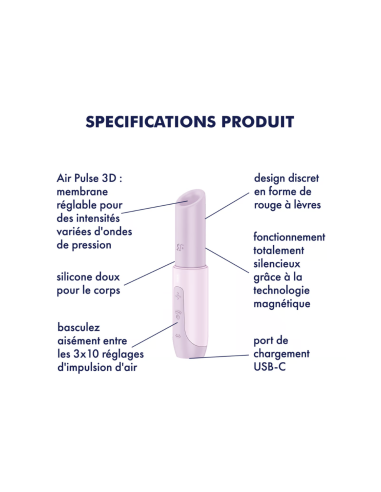Secret Kiss Satisfyer Estimulador de clítoris de viaje - CC597869