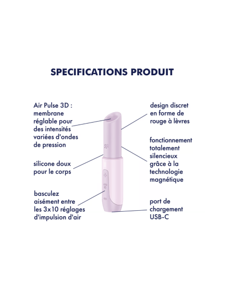 Secret Kiss Satisfyer Estimulador de clítoris de viaje - CC597869