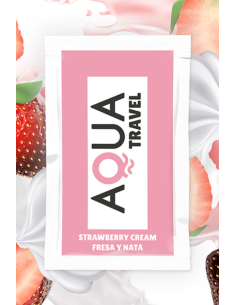Lubricante base agua sabor fresa y nata 6 ML - D-230599