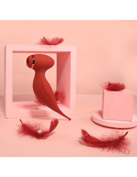 Bird of Paradise - 2 in 1 vibrator met clitorale vibratie door membraan en rode stimulatortip - CR-820RED