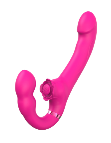 Vibromasseur ROSEA Strap-on Triple Action Télécommandé - SAV190