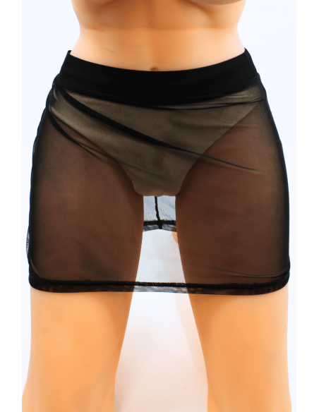 Black sheer fishnet skirt Maya - LSN1