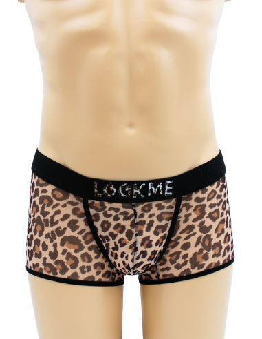 Calzoncillos de rejilla con estampado de leopardo - LM2501-67LEO