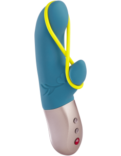 Amorino - Vibromasseur Rabbit silencieux - Pétrole et jaune fluo