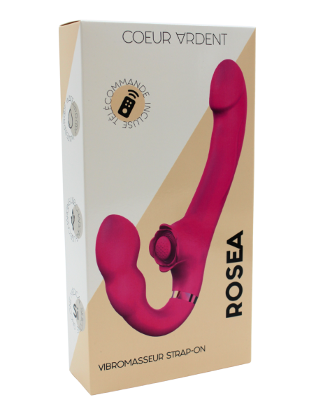 Vibromasseur ROSEA Strap-on Triple Action Télécommandé